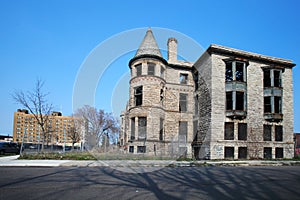 Decaying building in Detroit, Michigan