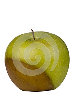 Decaying Granny Smith Apple