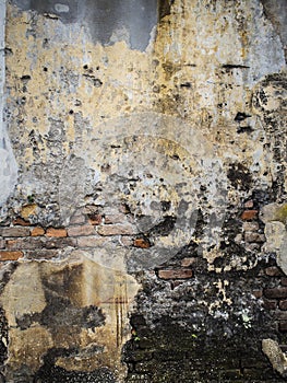 Decaying weathered textured wall