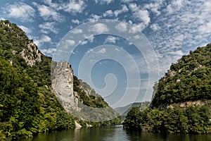 Decebal Head sculpted in rock, carved in the mountains