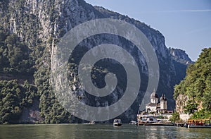 Decebal king face statue in Eastern Europe Romania