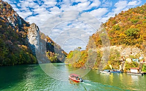 Decebal Statue on Danube river