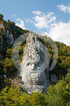 Decebalus rock sculpture