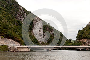 Decebalus rock statue