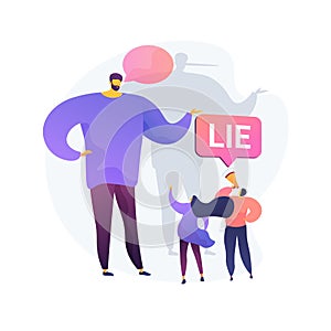 Telling lies vector concept metaphor photo