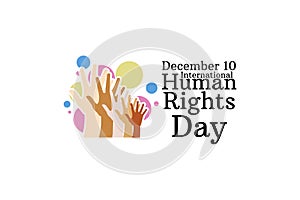 December 10, International human rights day vector illustration.