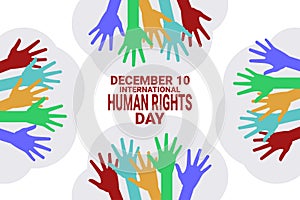 December 10, International human rights day vector illustration.