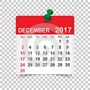 December 2017 Calendar