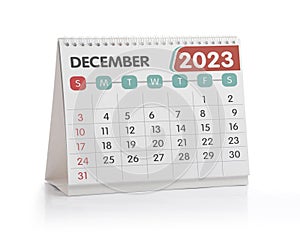 December 2023 Desk Calendar