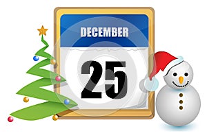 December 25 calendar