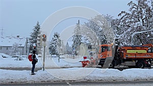 December 3, 2023. Munich, Germany has been hit by heaviest snowfall since 2006 and worst December blizzard on record