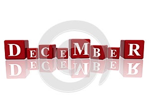 December in 3d cubes