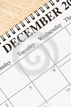 December on calendar.