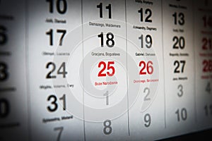 December 25 in the calendar