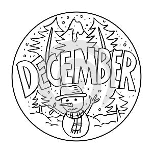 December Coloring Pages for Kids