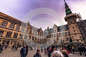 December 03, 2016: At the inner courtyard of Kronborg castle, D