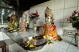 December 6, 2019.Mauritius.Africa.Locals at the Ganga Talao Hindu Temple, Grand Bassin on the island of Mauritius photo