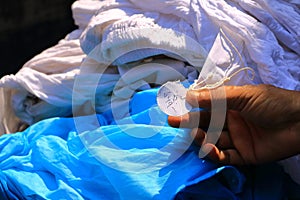 December 21 2022 - Mumbai, Maharashtra, India: People washing clothes in Dhobi Ghat Laundry District, a well known open air