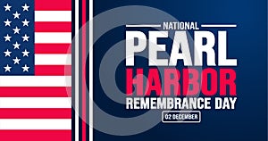 December is National Pearl Harbor Remembrance Day background template. Holiday concept.