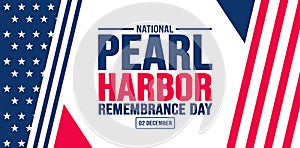 December is National Pearl Harbor Remembrance Day background template. Holiday concept.