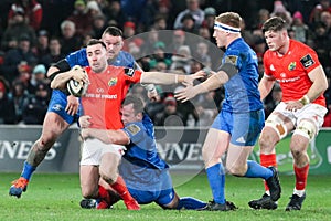 J. J. Hanrahan at the Pro 14 match - Munster Rugby versus Leinster Rugby match at Thomond Park