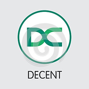 Decent Virtual Currency - Vector Pictogram.