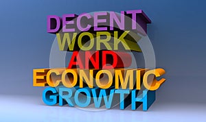 Decent work and economic growth on blue