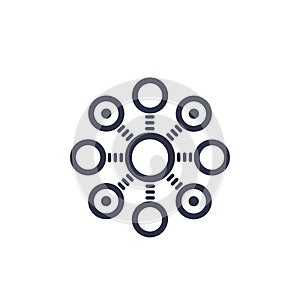 Decentralization concept vector icon photo