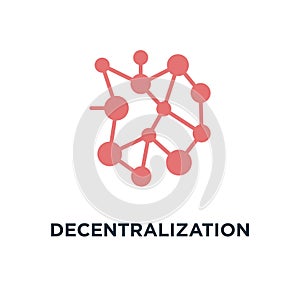 decentralization icon. decentralized system concept symbol desig photo