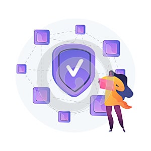 Decentralized application abstract concept vector illustration