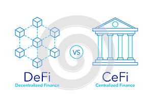 Decentralized Finance vector concept illustration
