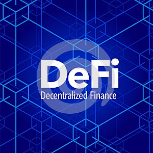 Decentralized Finance vector concept illustration