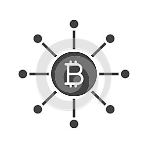 Decentralized icon vector image.