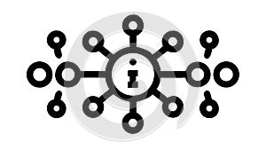 Decentralized Information Network and Global Connectivity, vector design Generative AI