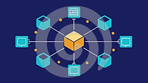 Decentralized Ledger A representation of multiple ledgers spread across different devices emphasizing decentralization photo