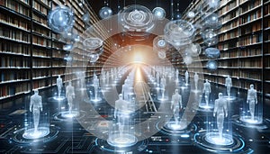 A decentralized library, Ai generated image