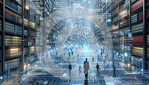 A decentralized library, Ai generated image