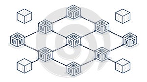 Decentralized Network Blockchain Technology Data Cubes Secure System Interconnection Digital Assets