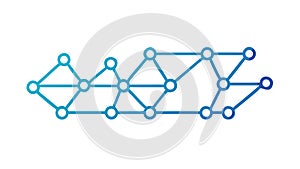 Decentralized Network Nodes, Abstract Connectivity. vector design Generative AI