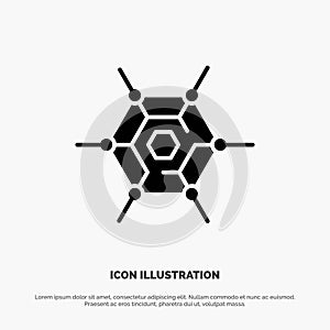 Decentralized, Network, Technology solid Glyph Icon vector