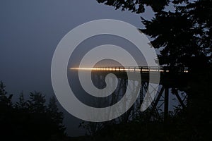 Deception Pass Bridge at Night