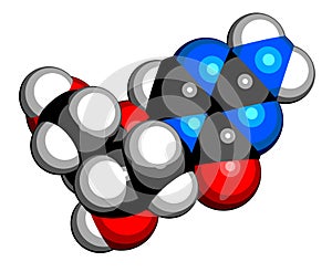 Decibatine drug molecule. 3D rendering.