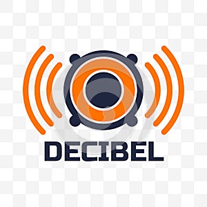 Decibel logo isolated on white background. vector