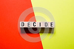 Decide word concept on cubes