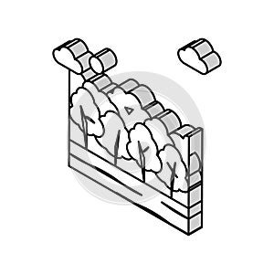 deciduous forests isometric icon vector illustration