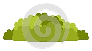 Deciduous shrubs vector icon flat isolated illustration