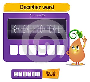 Decipher word Visual Game
