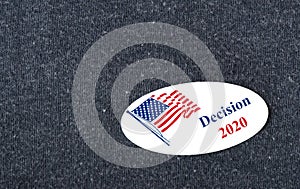 Decision 2020 Sticker on shirt