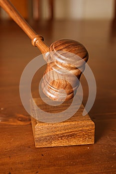 Decision made judges gavel hitting