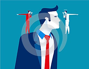 Decision making of business people. Concept business vector illustration, Devil and angle, Flat business cartoon, Confusion,
